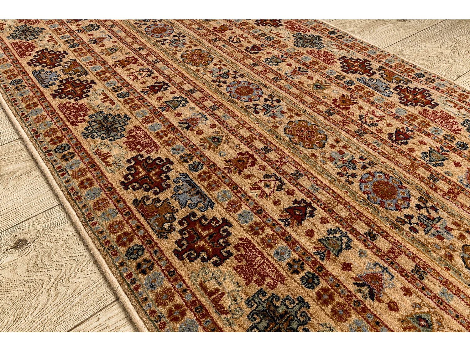 KESHAN tapis de couloir 7684/53555 oriental beige / terre cuite 90x500 cm