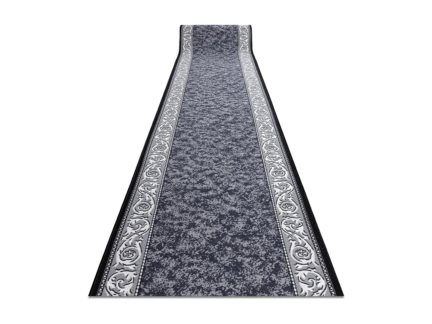 TAPIS DE COULOIR antidérapant ROMANTIC Ornement, antidérapant gris 120x730 cm