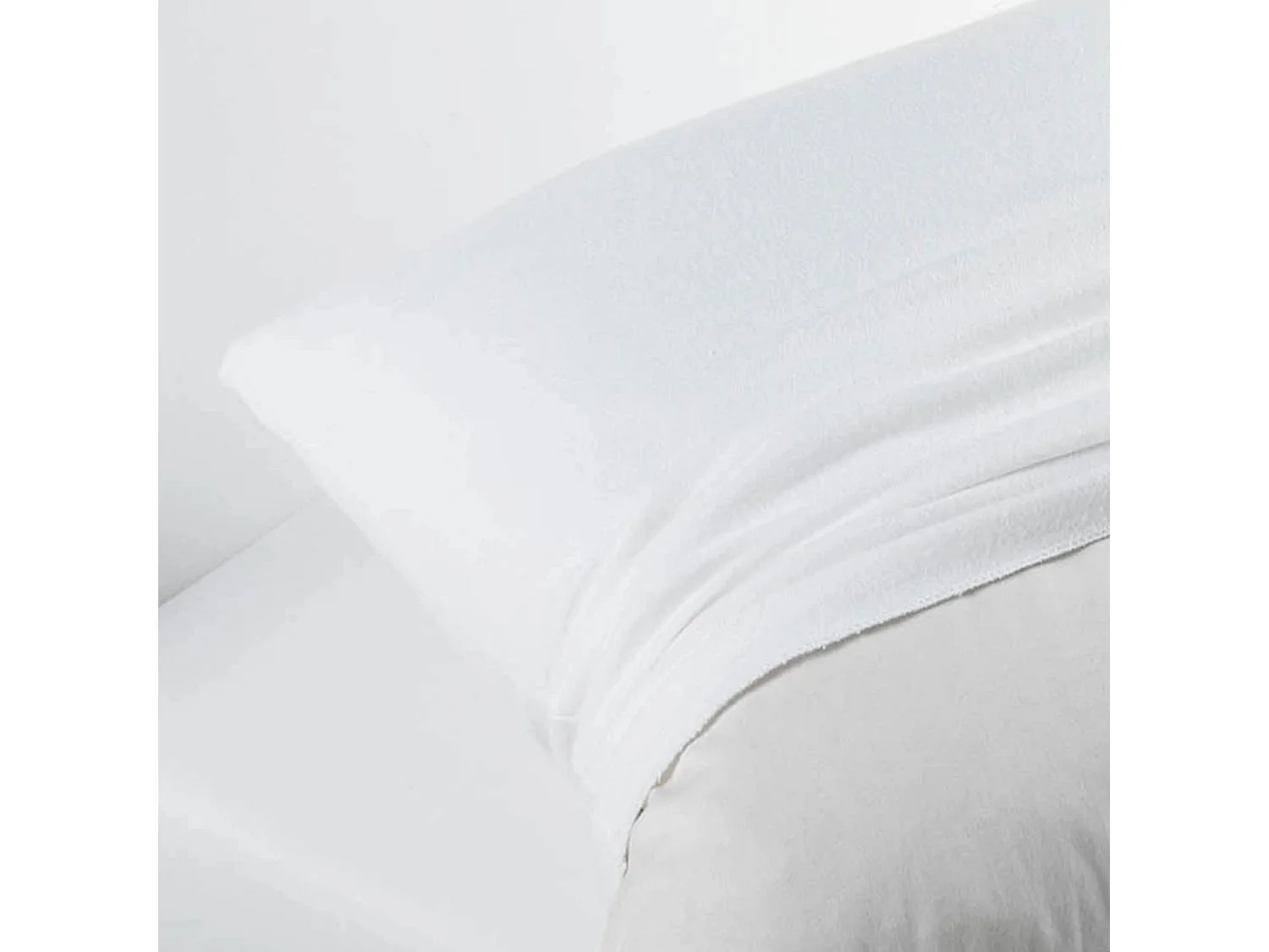 Funda de Almohada Acolchada "Molly" 50x70 cm 100% Algodón Blanco, Lavable a Máquina, Made in Europe