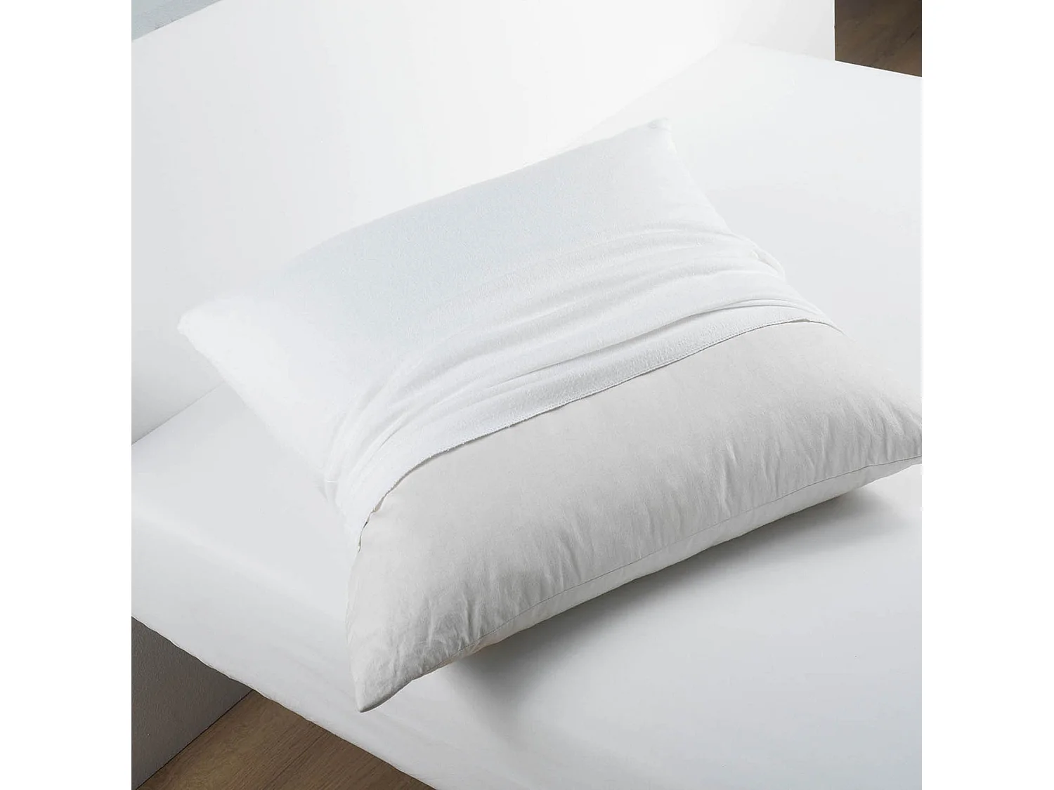 Protège Oreiller "Molly" 65x65cm Blanc