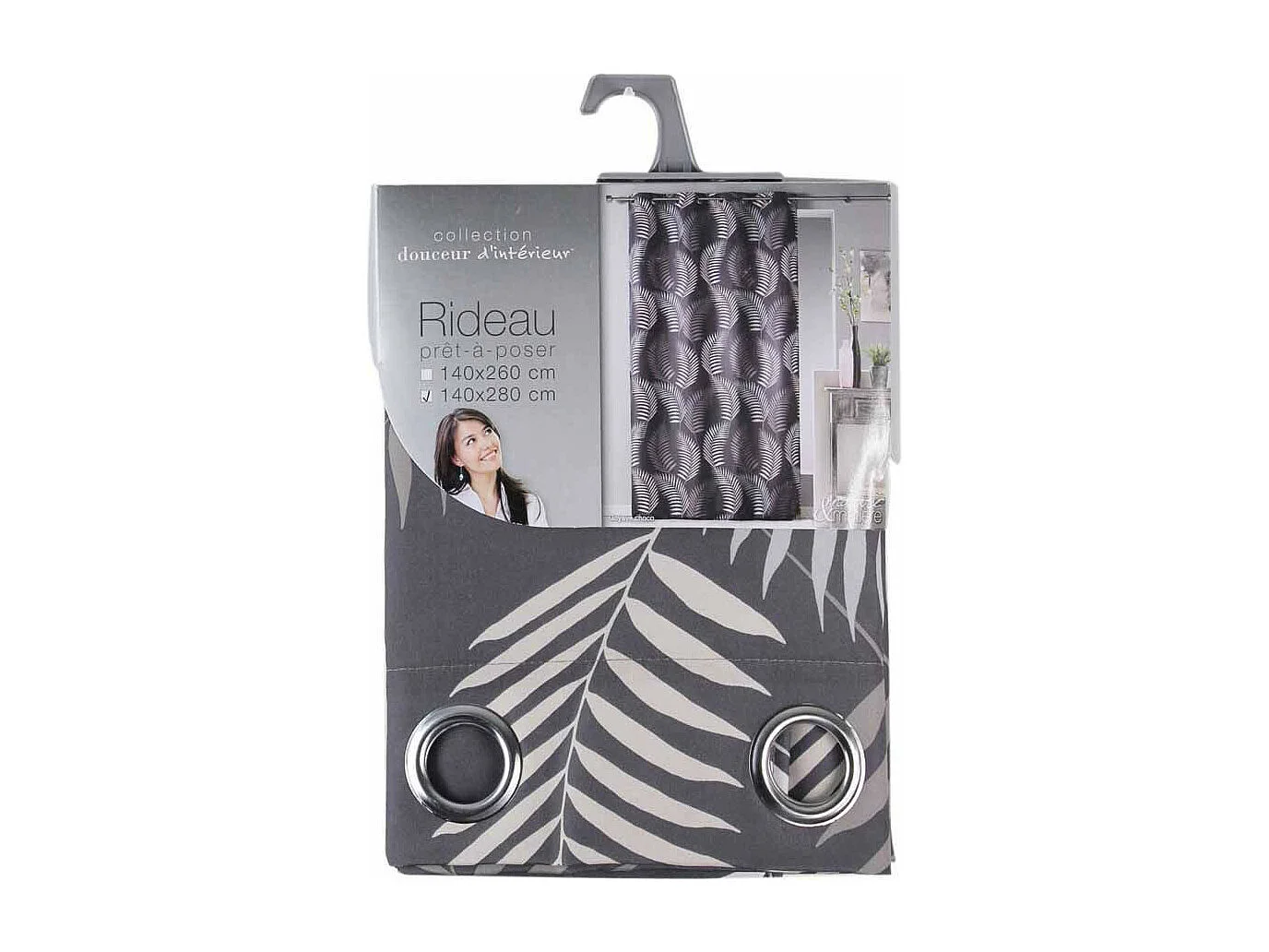 Rideau à Oeillets "Goyave" 140x280cm Chocolat