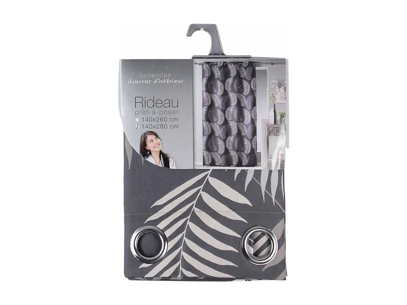 Rideau à Oeillets "Goyave" 140x280cm Chocolat