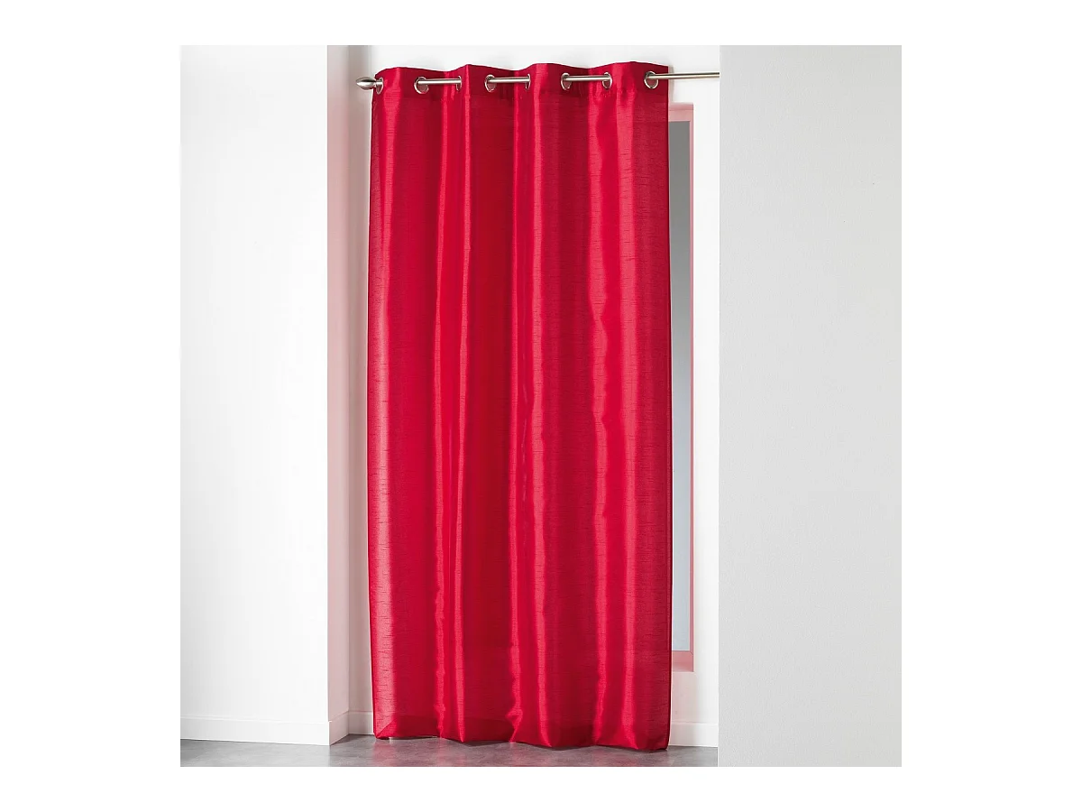Rideau à Oeillets "Shana" 140x240cm Rouge