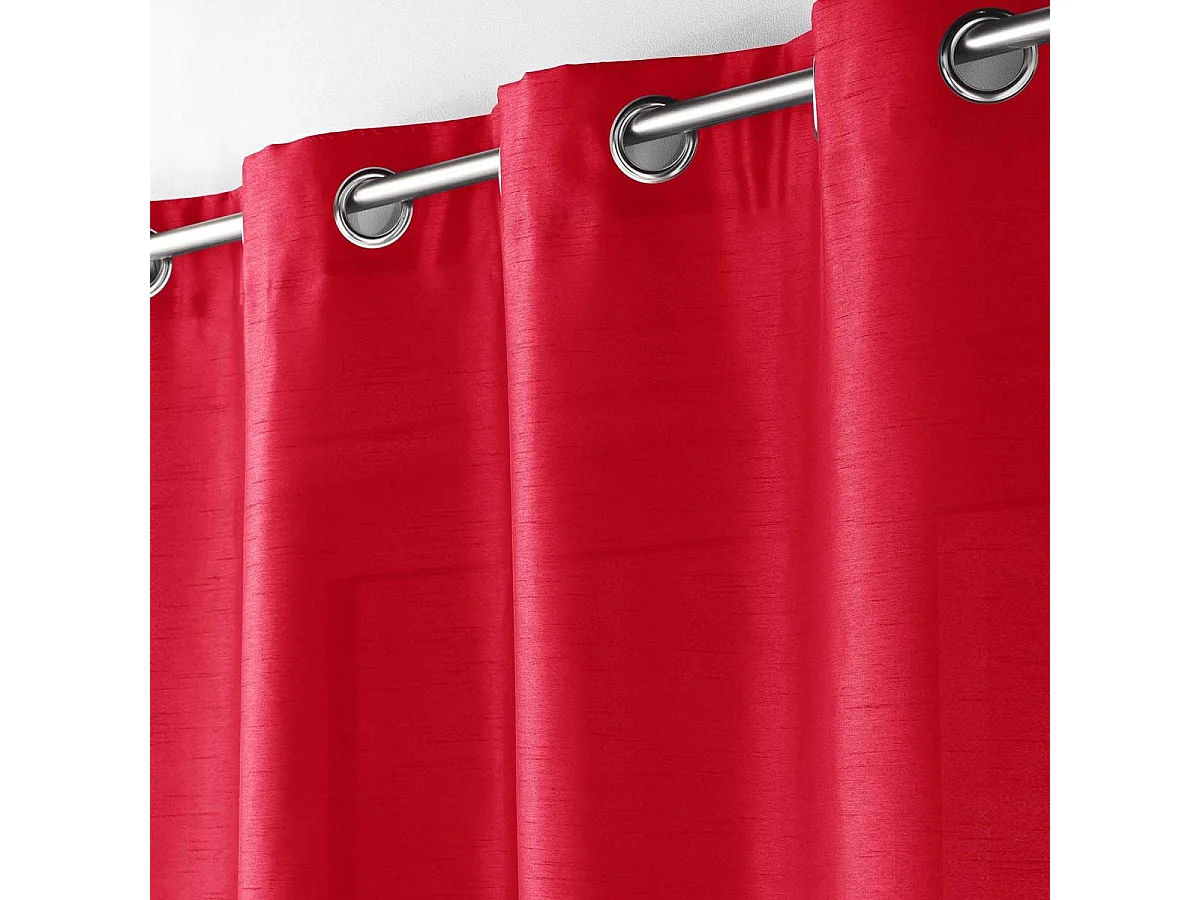 Rideau à Oeillets "Shana" 140x240cm Rouge