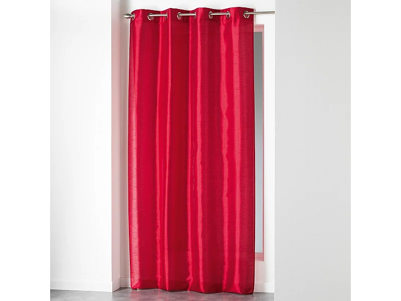 Rideau à Oeillets "Shana" 140x240cm Rouge