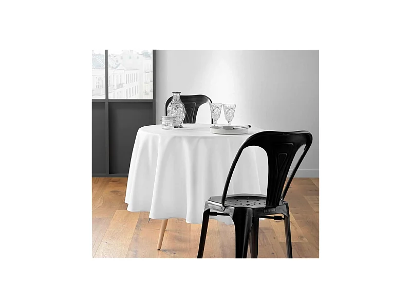 Nappe Ronde Antitache "Essentiel" 180cm Blanc
