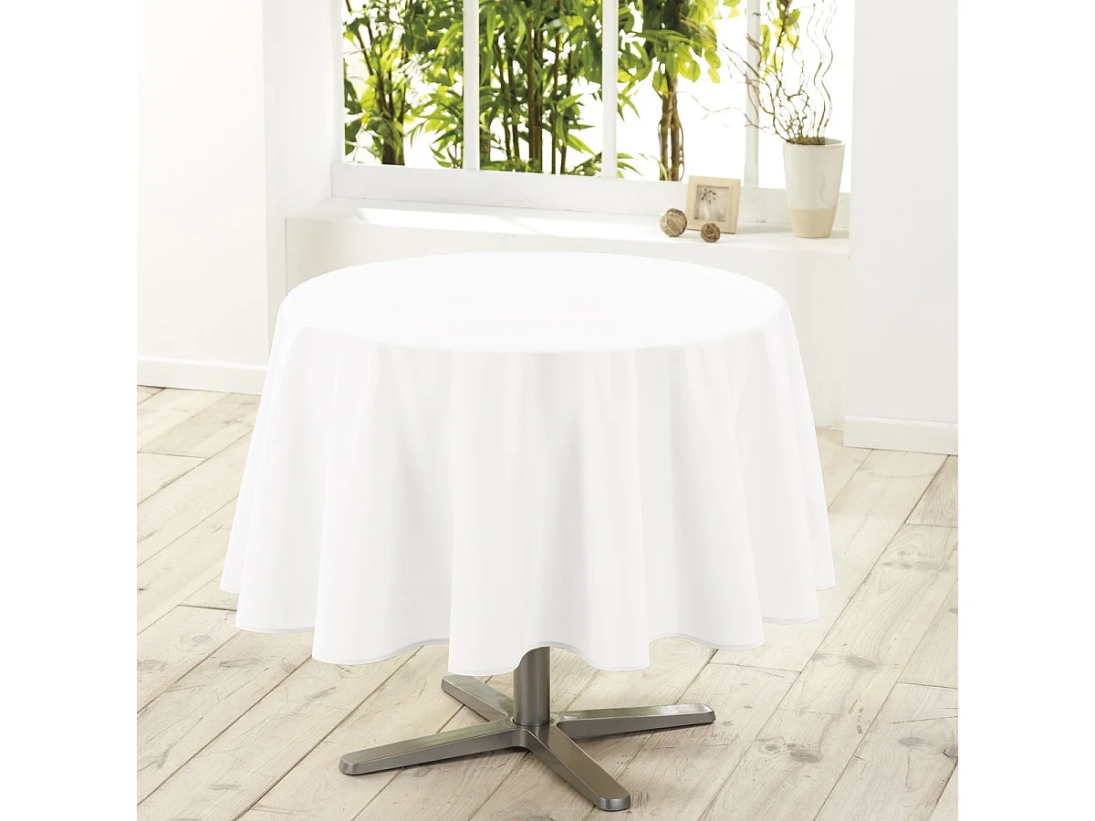 Nappe Ronde Antitache "Essentiel" 180cm Blanc