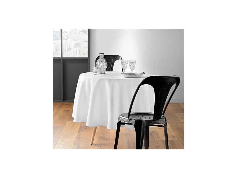 Nappe Ronde Antitache "Essentiel" 180cm Blanc
