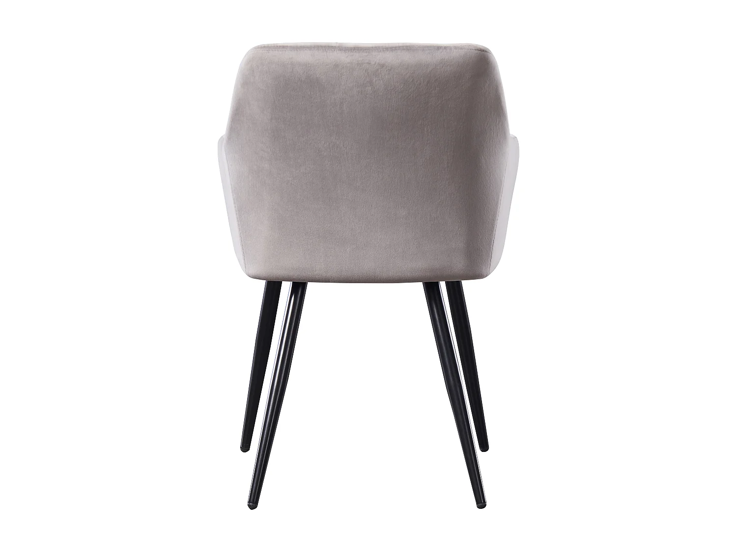 Ensemble de 2 chaises de salle à manger Camden - Tapissées de velours avec pieds en métal - Gris clair