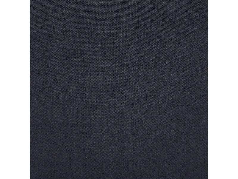 Chaise de table assise en tissu Gris anthracite et pieds en métal Noir