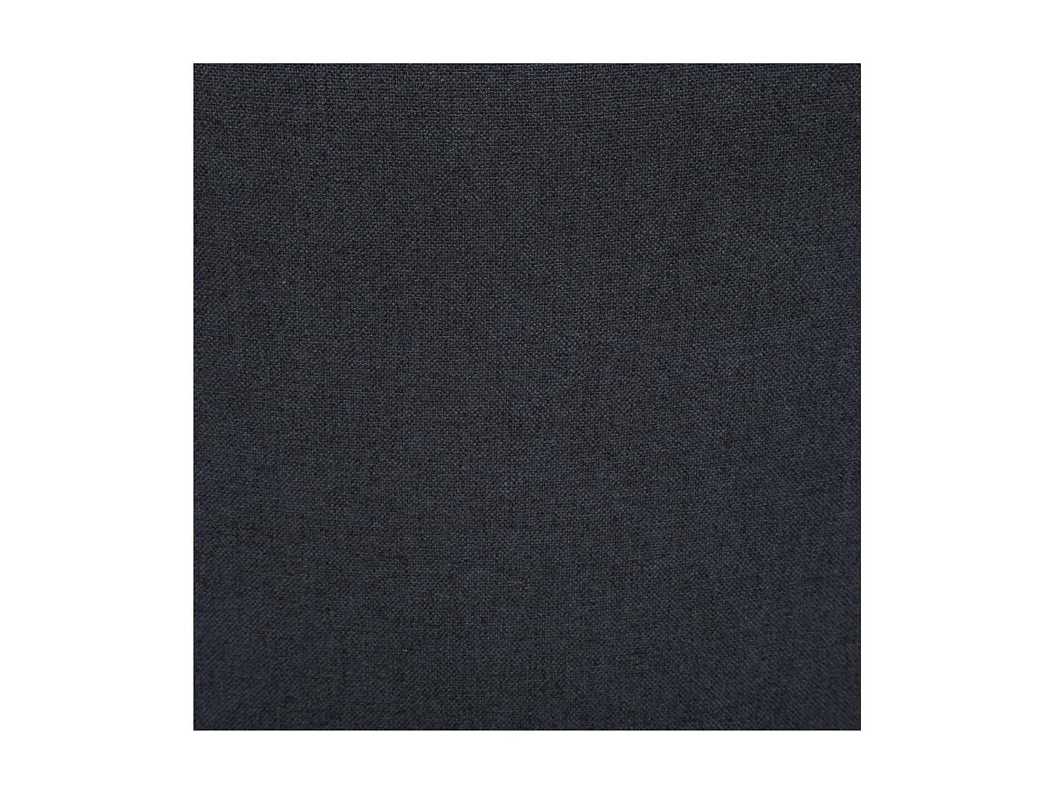 Chaise de table assise en tissu Gris anthracite et pieds en métal Noir