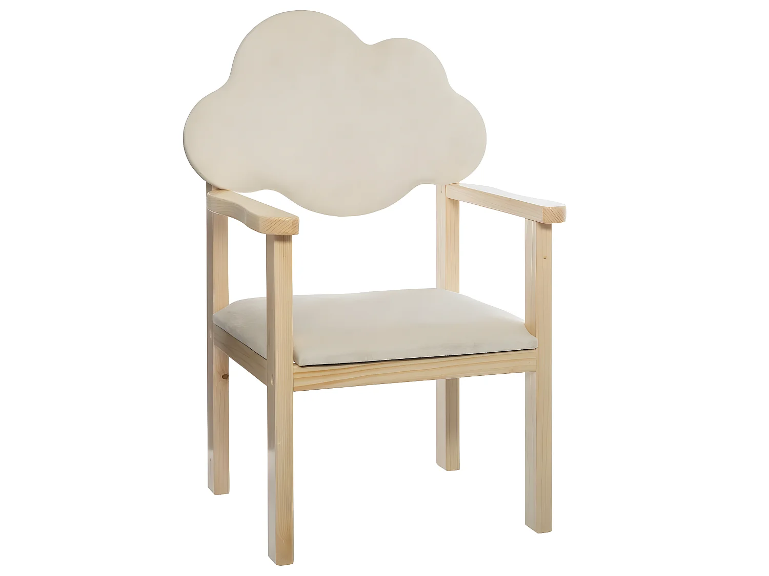 Chaise pour Enfant en Bois dossier Nuage H 62 cm