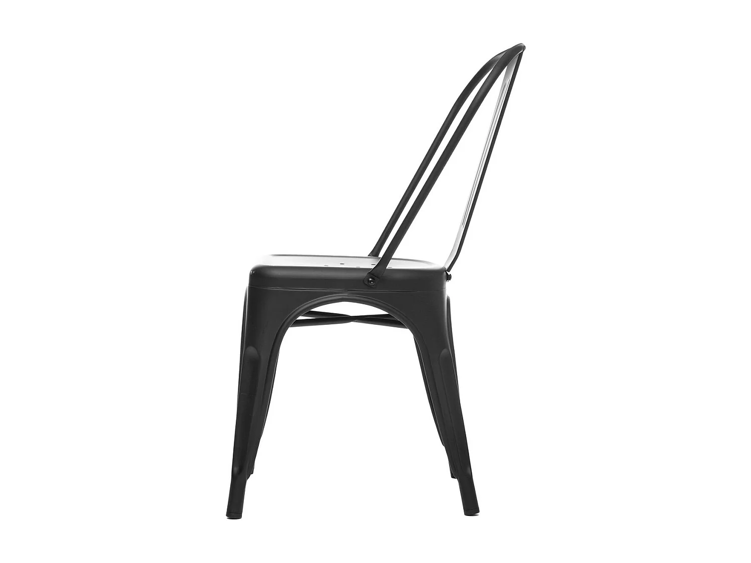 Chaise de table en Acier Noir style industriel 85 cm