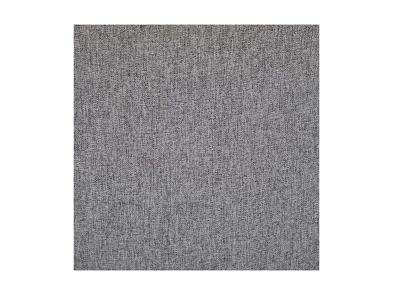 Chaise de table assise en tissu Gris souris et pieds en métal Noir