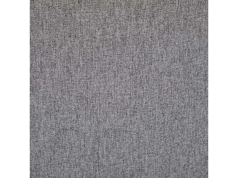 Chaise de table assise en tissu Gris souris et pieds en métal Noir