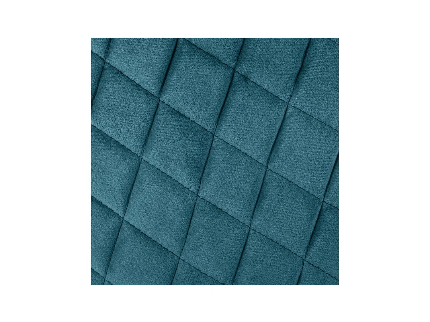 Chaise Fauteuil de table en Velours Bleu et pieds en métal noir