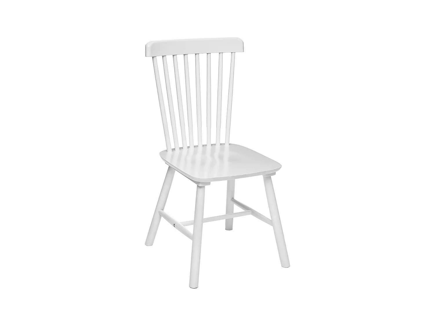 Chaise de table Blanche en Bois d'Hévéa H 87 cm