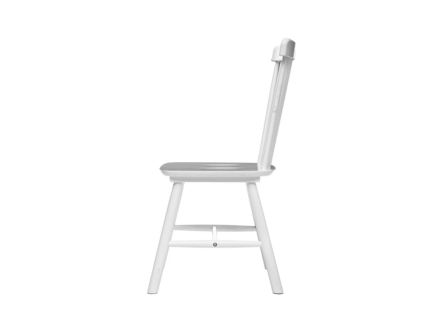 Chaise de table Blanche en Bois d'Hévéa H 87 cm
