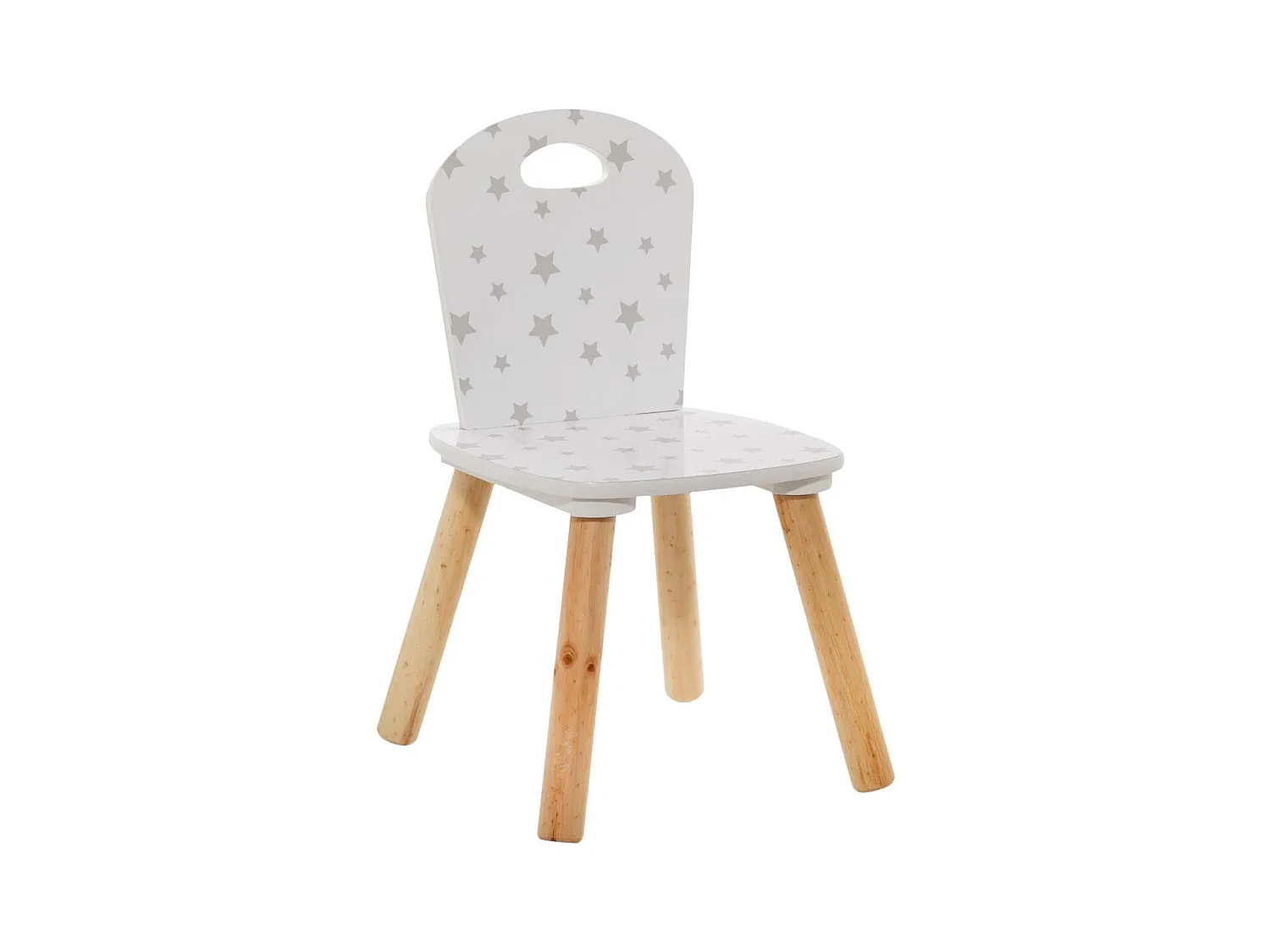 Chaise pour Enfant en Bois Motif étoiles H 50 cm