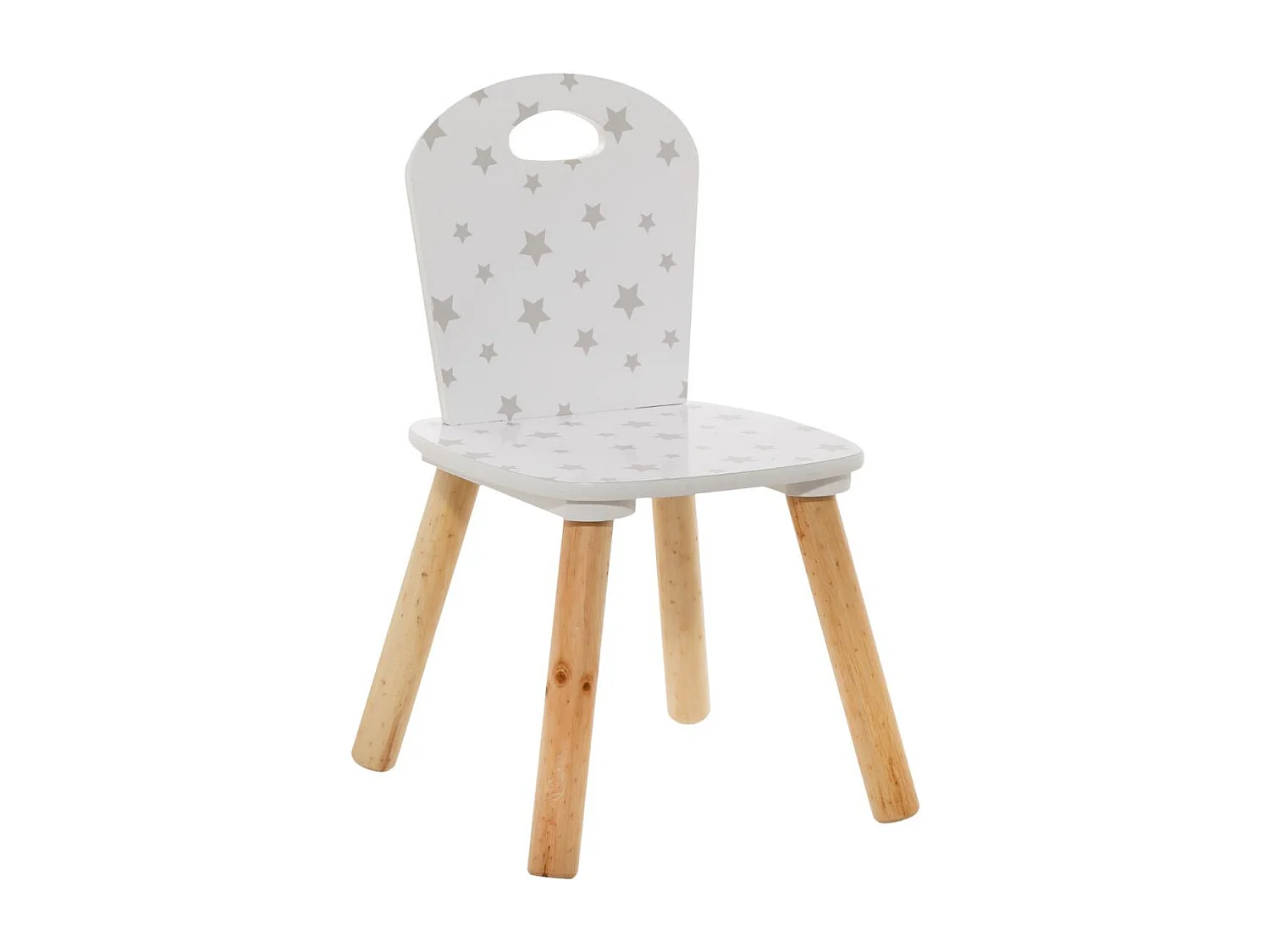Chaise pour Enfant en Bois Motif étoiles H 50 cm