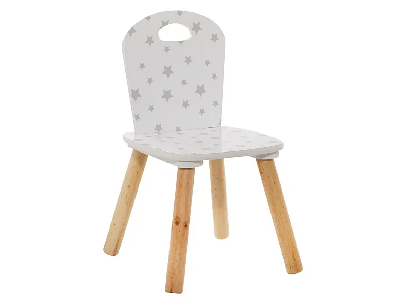 Chaise pour Enfant en Bois Motif étoiles H 50 cm
