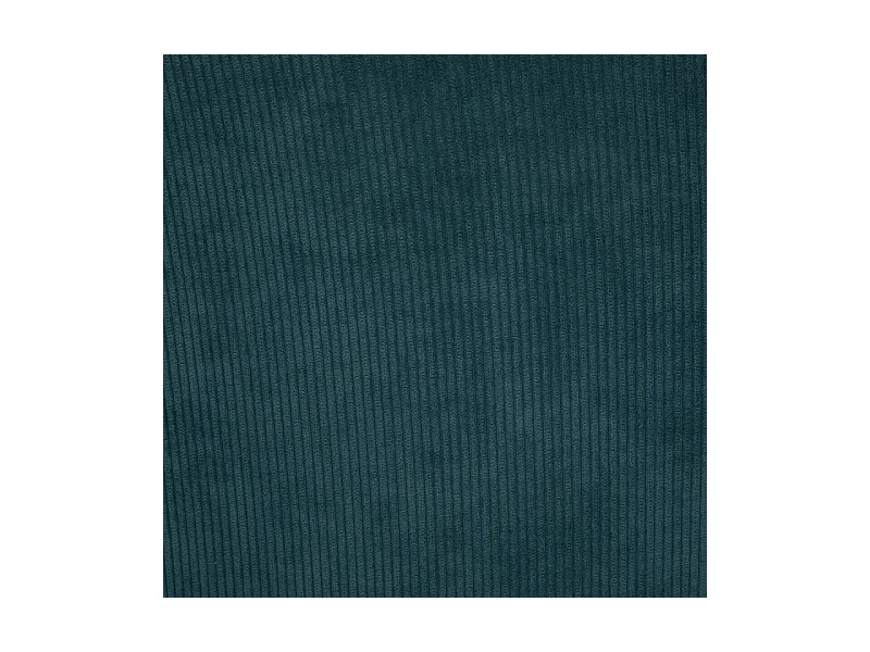 Chaise Fauteuil de table en Velours côtelé Vert jade et pieds en métal Noir