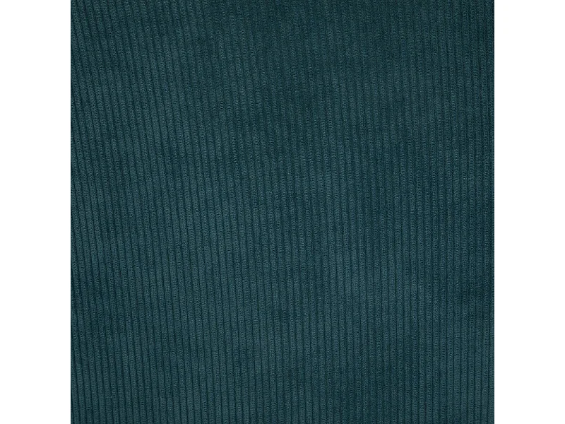 Chaise Fauteuil de table en Velours côtelé Vert jade et pieds en métal Noir