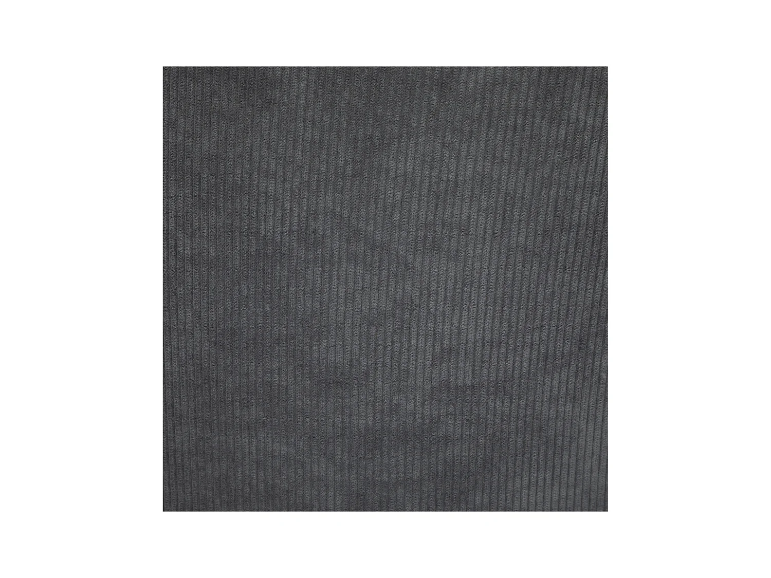 Chaise Fauteuil de table en Velours côtelé Gris galet et pieds en métal Noir