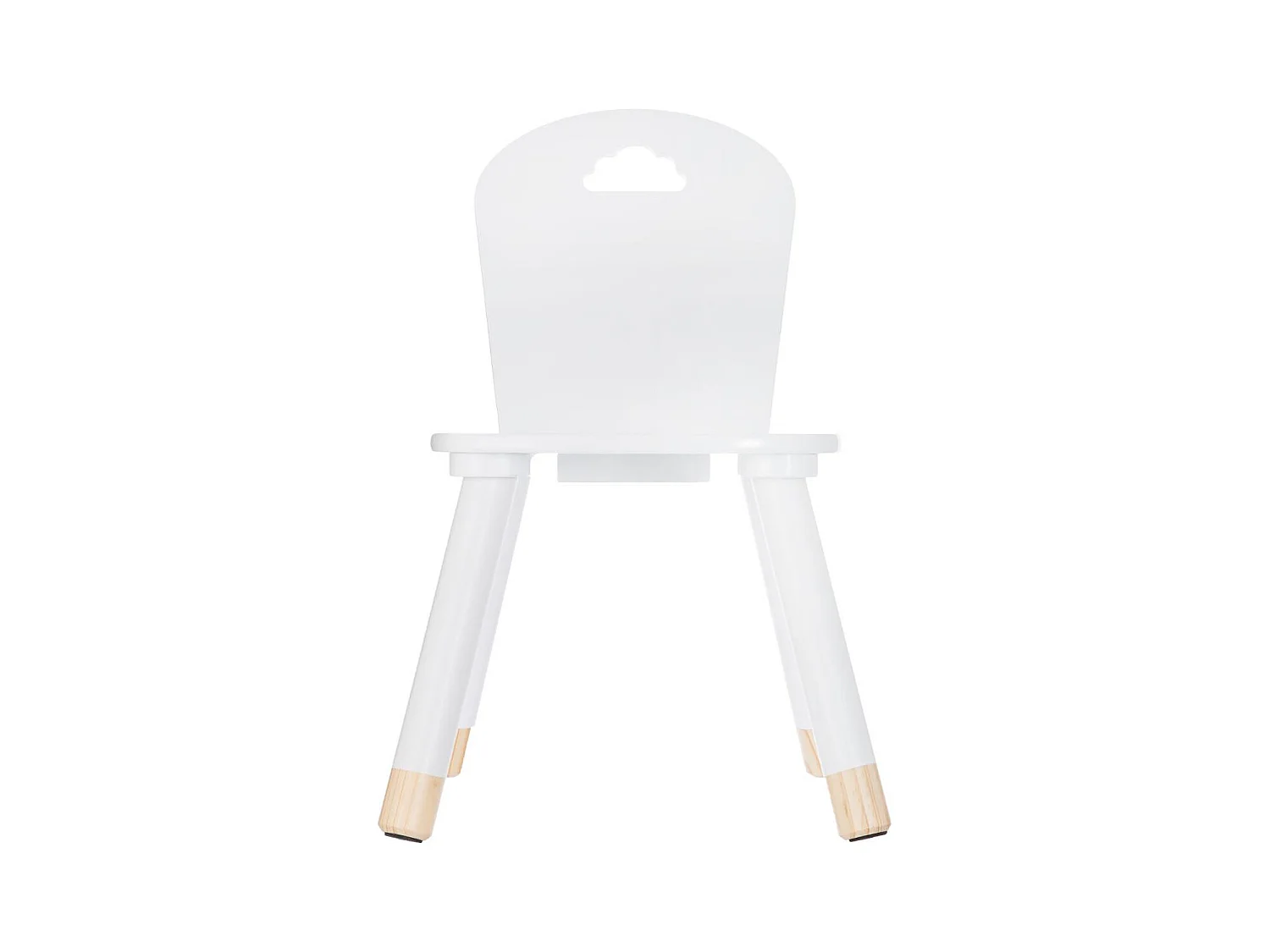 Chaise pour Enfant en Bois Blanc H 50 cm