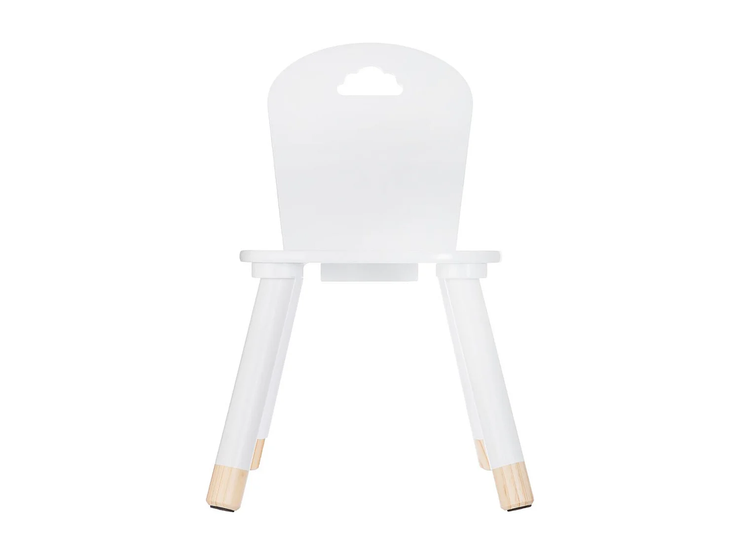 Chaise pour Enfant en Bois Blanc H 50 cm