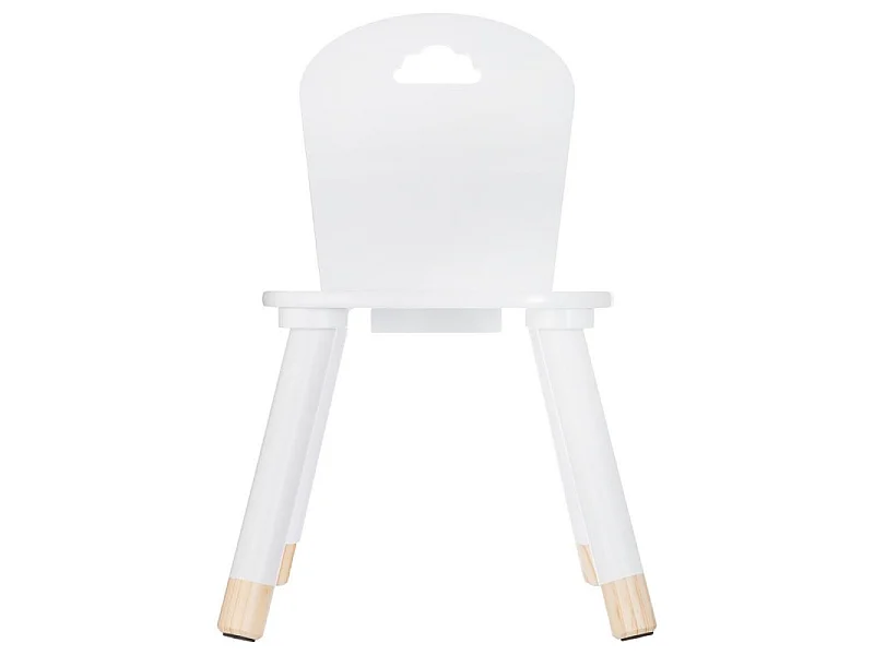 Chaise pour Enfant en Bois Blanc H 50 cm