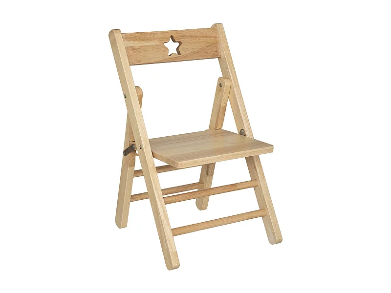 Chaise pliante pour Enfant en bois naturel H 51.9 cm