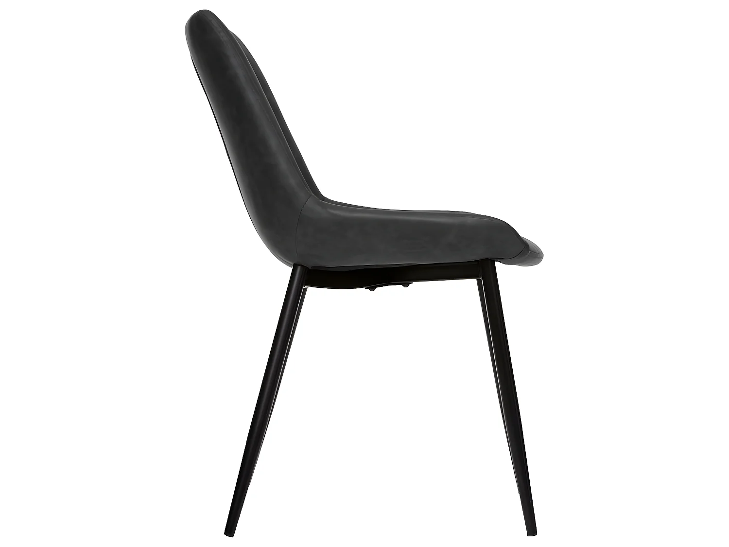 Chaise de table Assise Gris Ardoise et pieds en métal