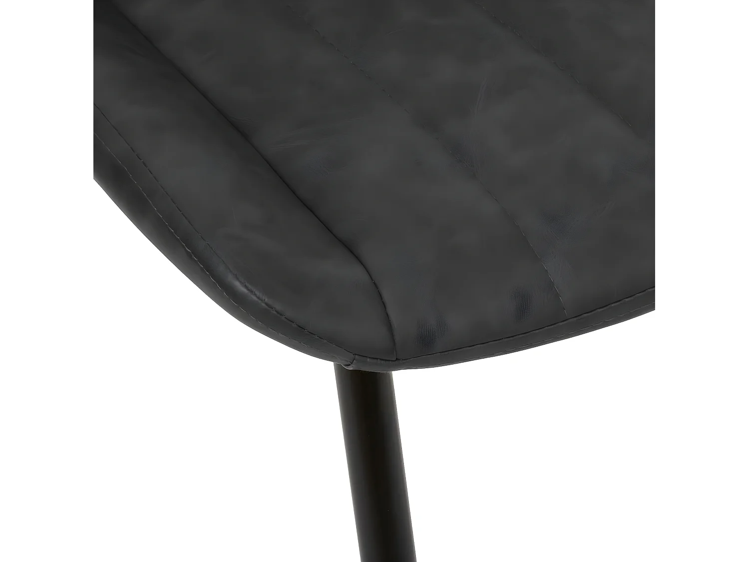 Chaise de table Assise Gris Ardoise et pieds en métal