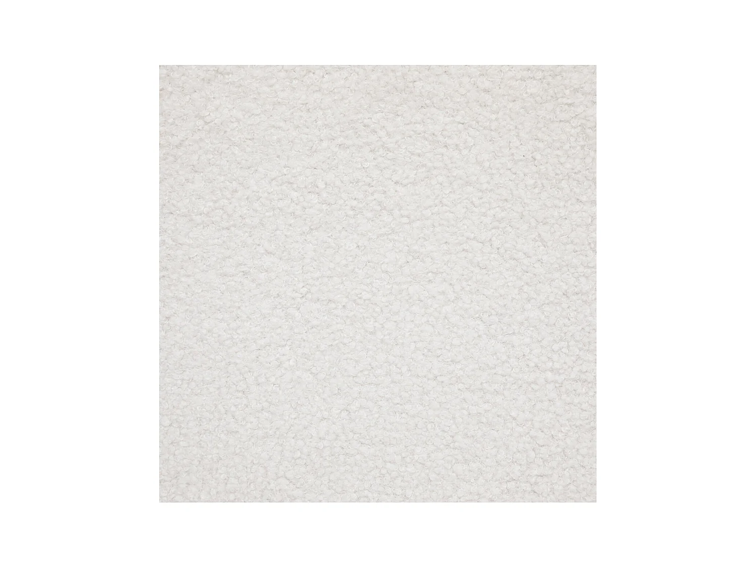 Chaise de table tissu blanc à bouclettes et pieds en métal