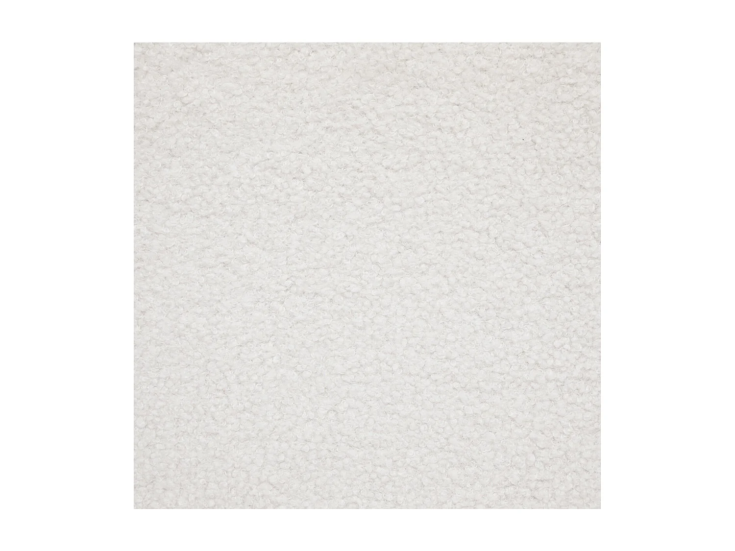 Chaise de table tissu blanc à bouclettes et pieds en métal