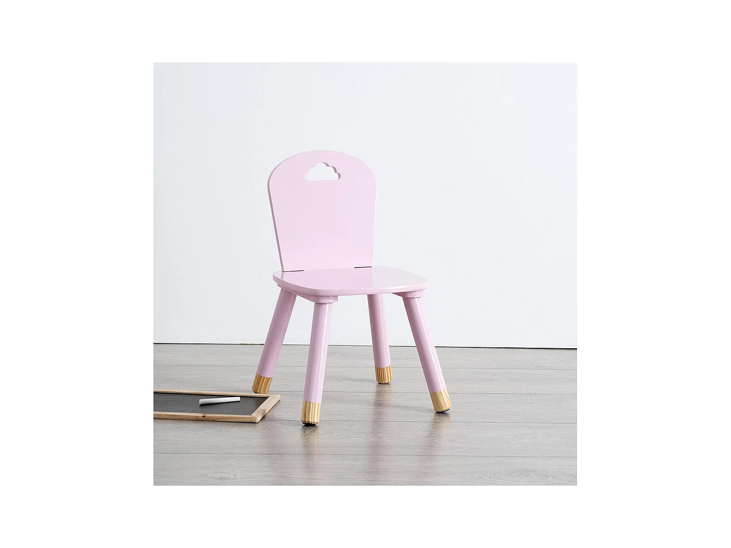 Seedia per bambini legno rosa Nuvola 50.5x27.8x28cm