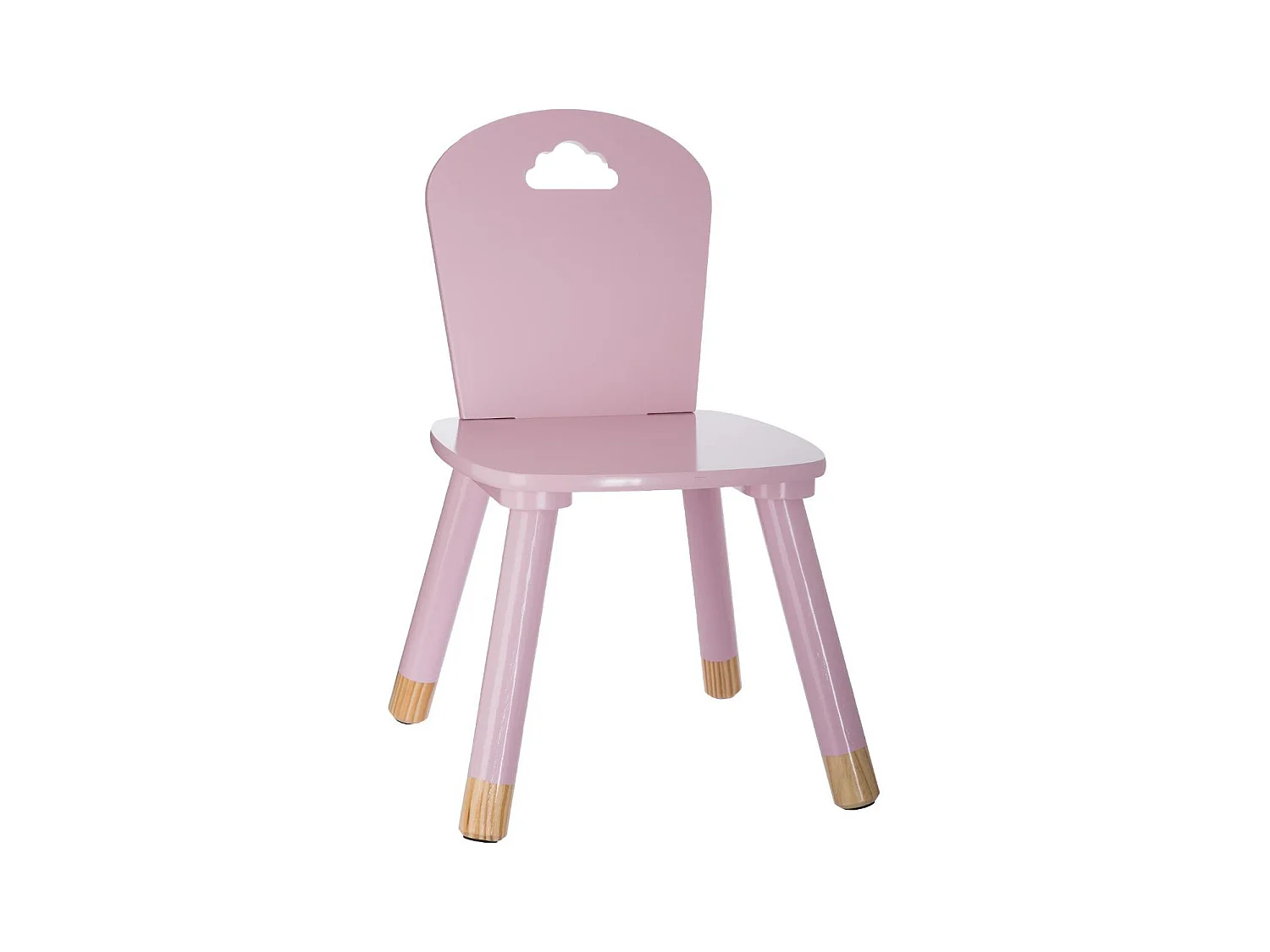 Chaise pour Enfant en Bois Rose H 50 cm