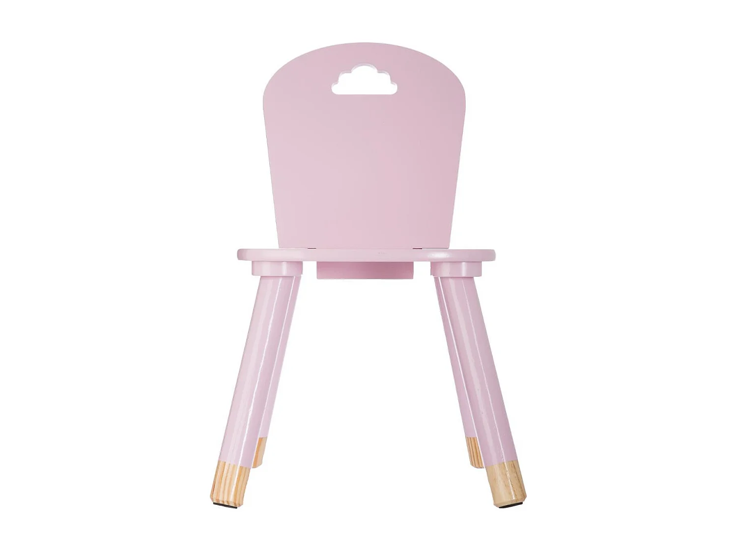 Chaise pour Enfant en Bois Rose H 50 cm