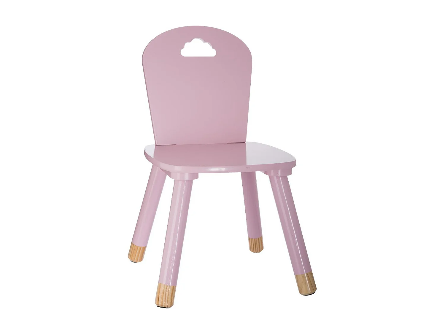 Chaise pour Enfant en Bois Rose H 50 cm