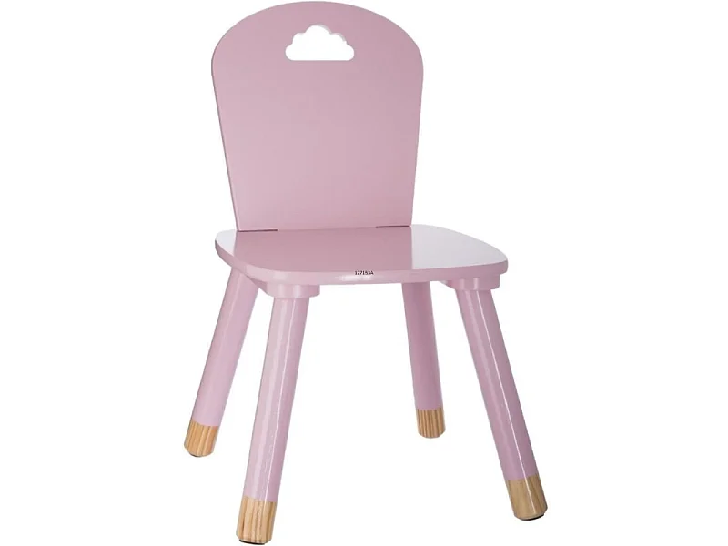 Chaise pour Enfant en Bois Rose H 50 cm