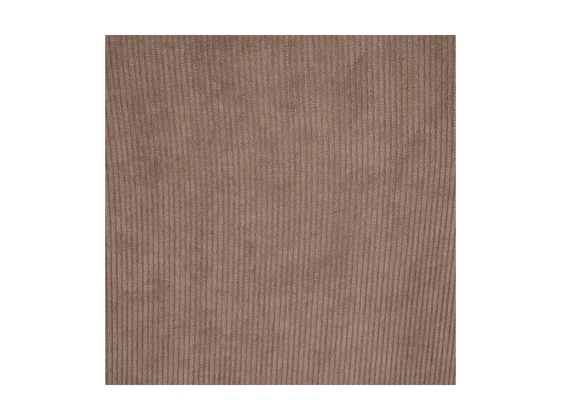 Chaise Fauteuil de table en Velours côtelé Taupe et pieds en métal