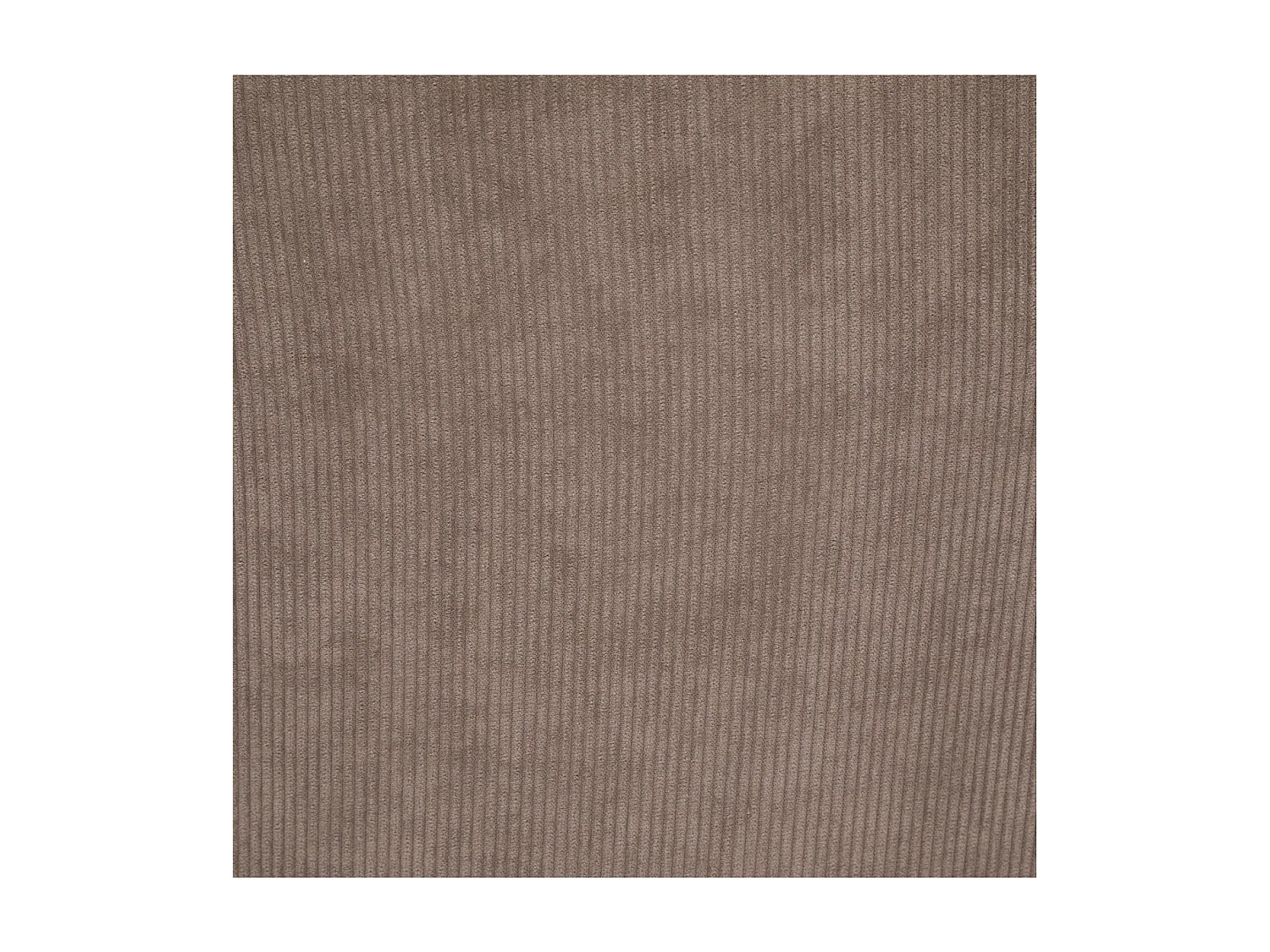 Chaise Fauteuil de table en Velours côtelé Taupe et pieds en métal