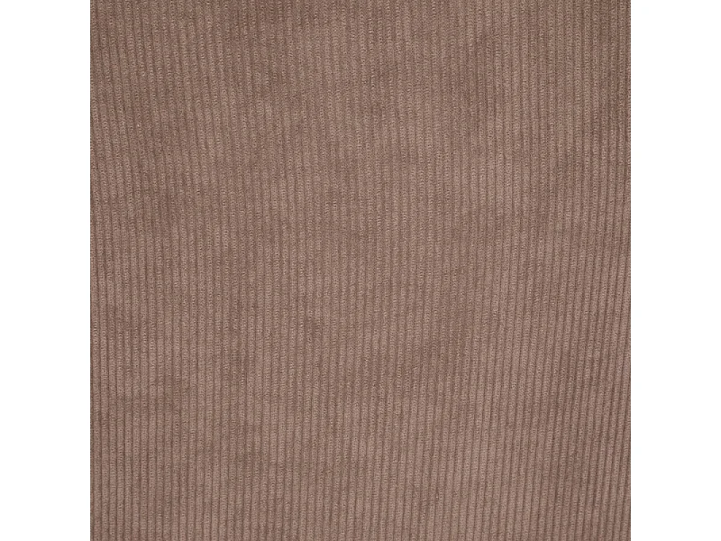 Chaise Fauteuil de table en Velours côtelé Taupe et pieds en métal