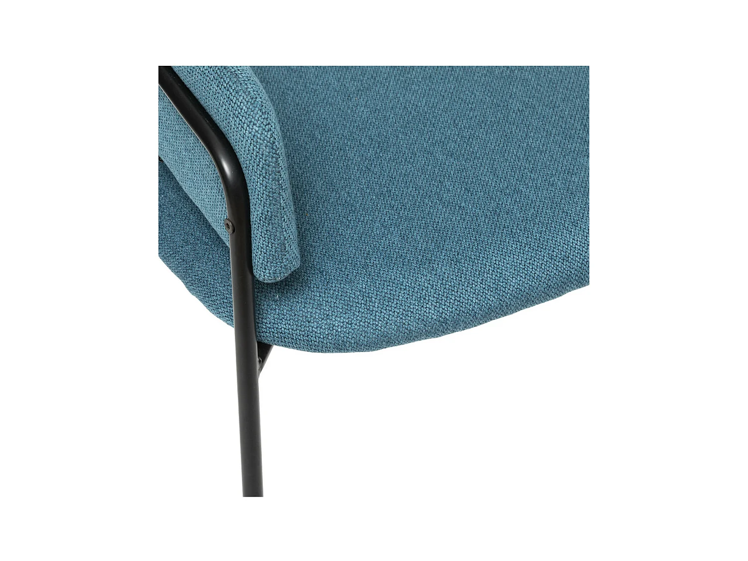 Chaise Fauteuil de table en Velours Gris et pieds en métal