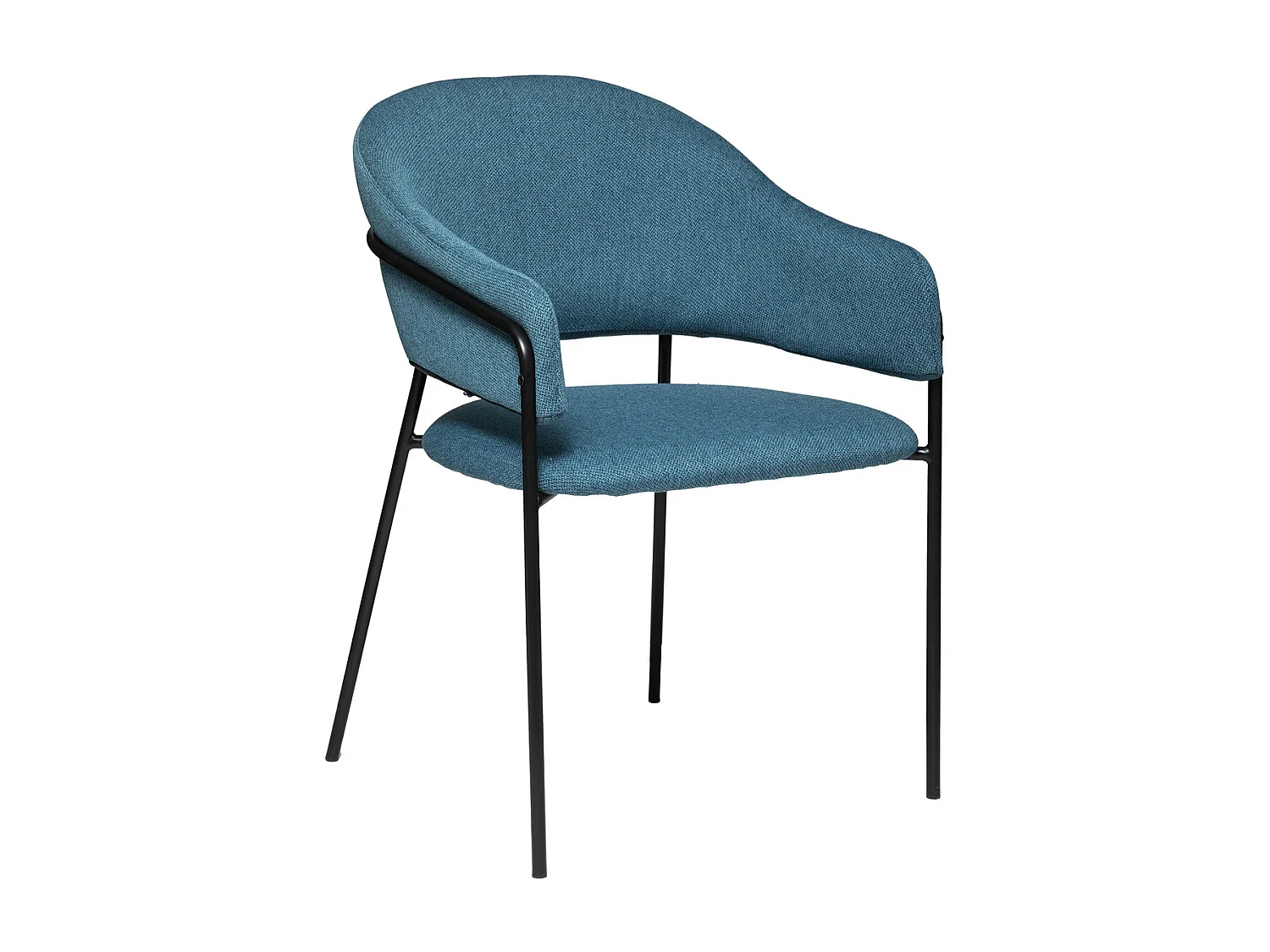 Chaise Fauteuil de table en Velours Gris et pieds en métal