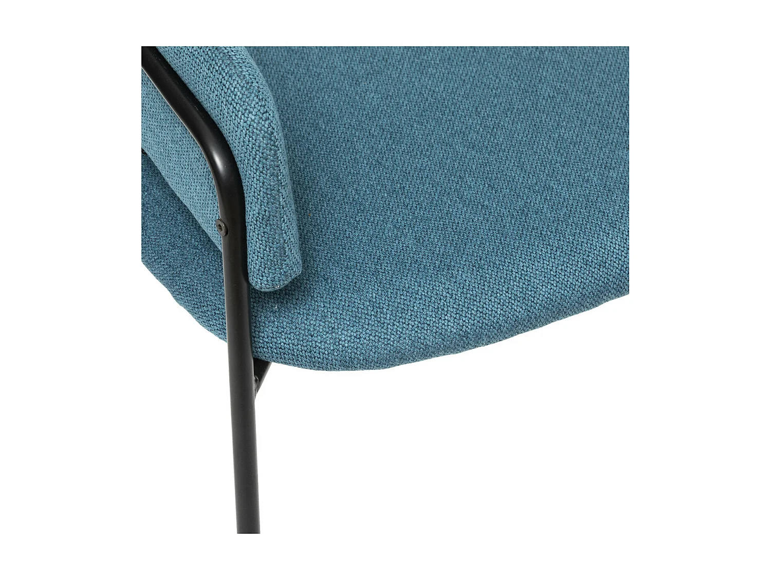 Chaise Fauteuil de table en Velours Gris et pieds en métal