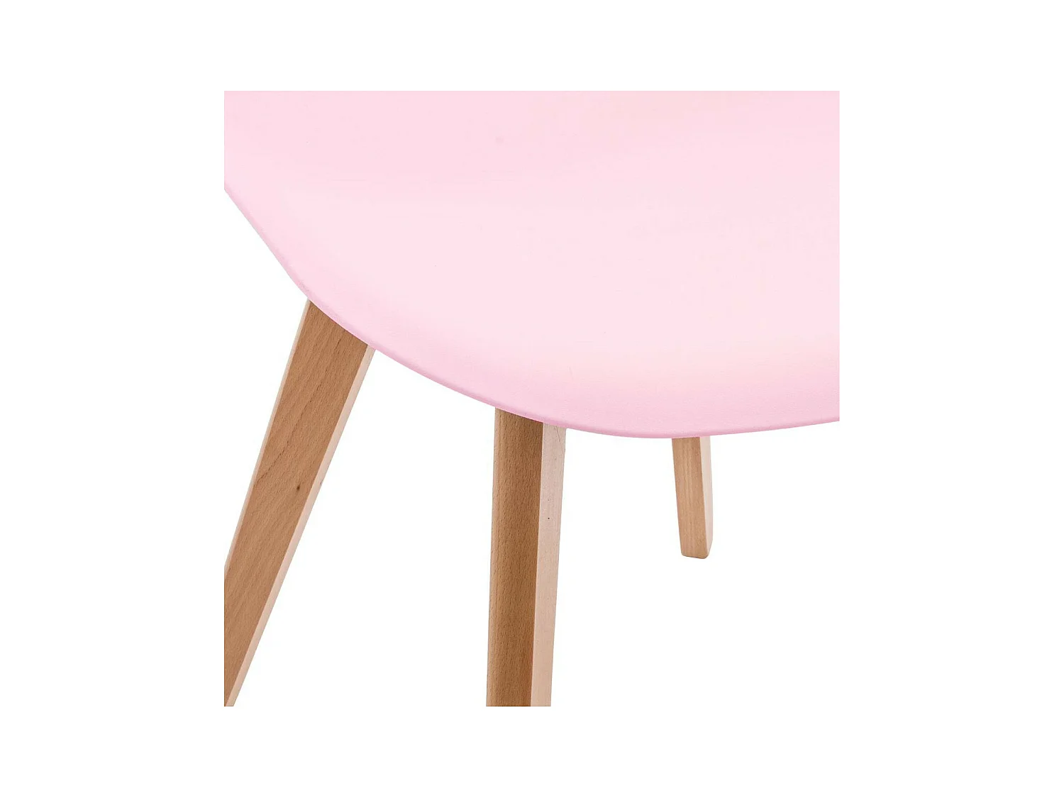Chaise pour Enfant en Bois et Polypropylène Rose H 58 cm