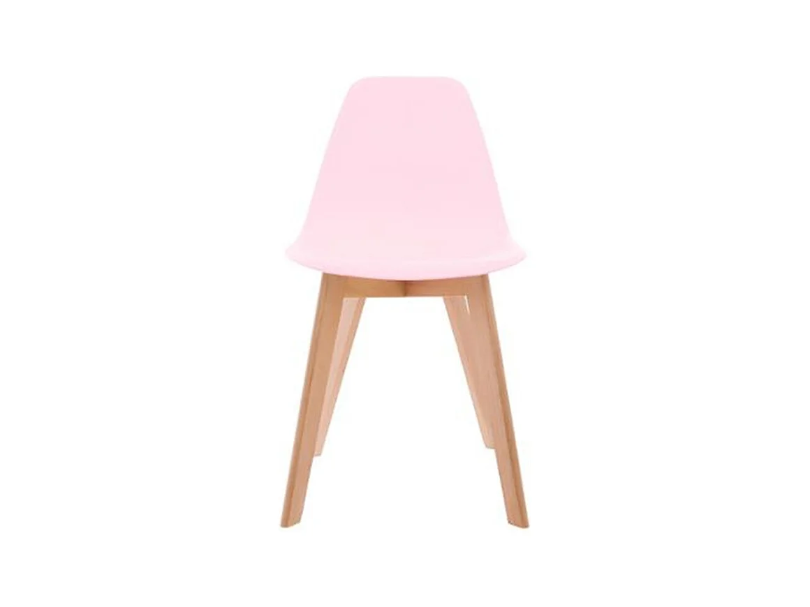 Chaise pour Enfant en Bois et Polypropylène Rose H 58 cm