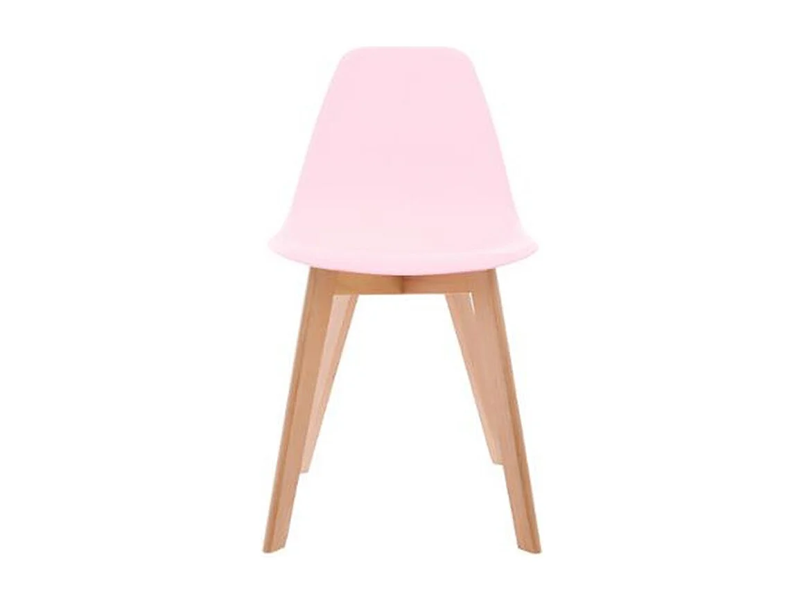 Chaise pour Enfant en Bois et Polypropylène Rose H 58 cm